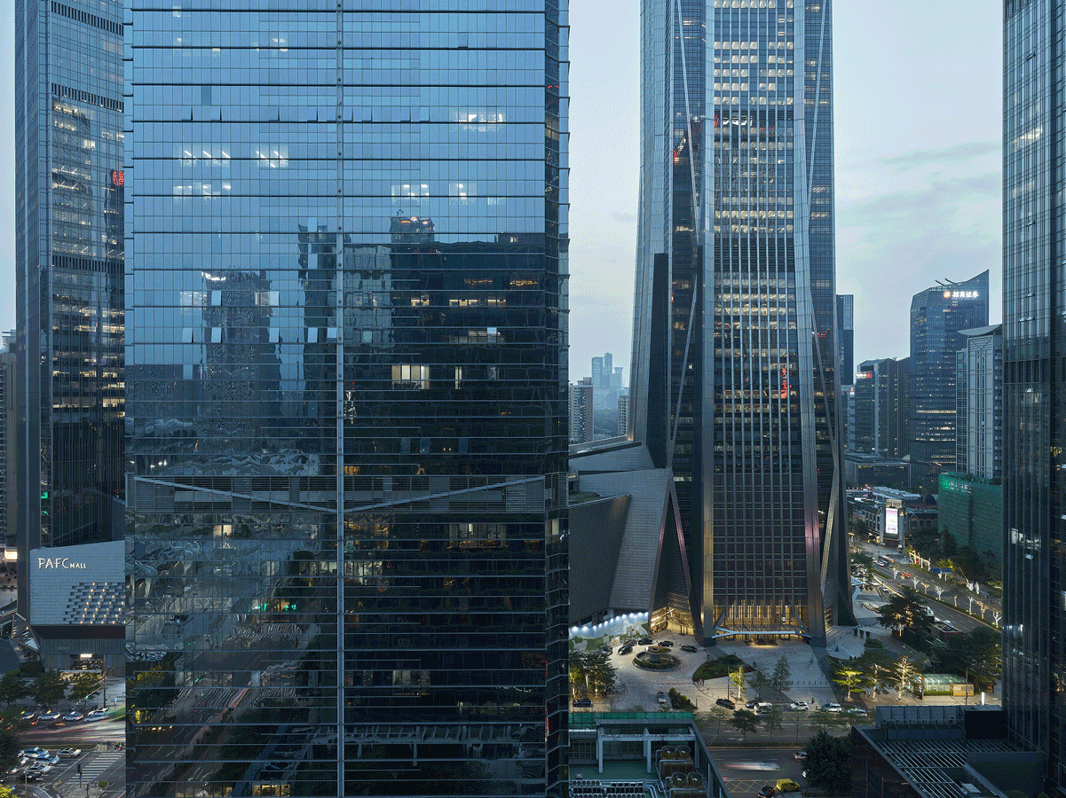 Shenzhen, seen from Room 2600 at the Four Seasons Hotel