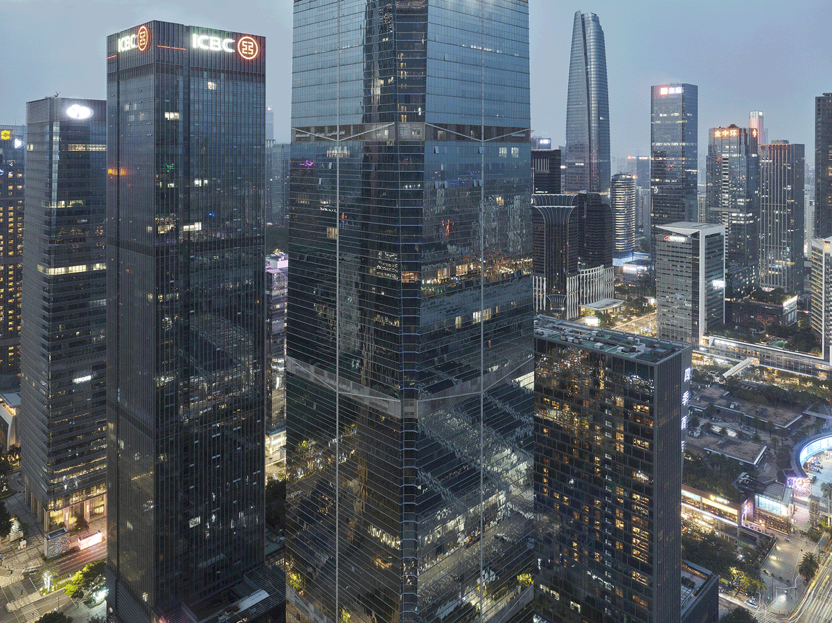 Shenzhen, seen from 33rd Floor at the Park Hyatt Hotel
